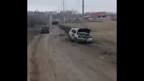 The road of retreat of Ukranian forces from Russian sieged Artemovsk