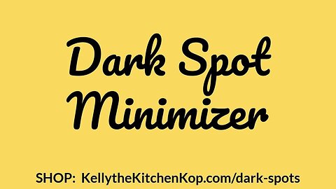 Dark spot minimizer for dark areas on your skin!