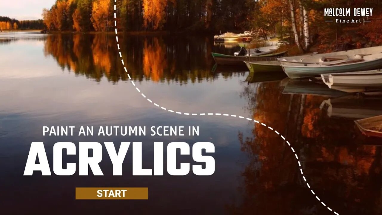 Acrylics Painting Tutorial: Paint Autumn Reflections