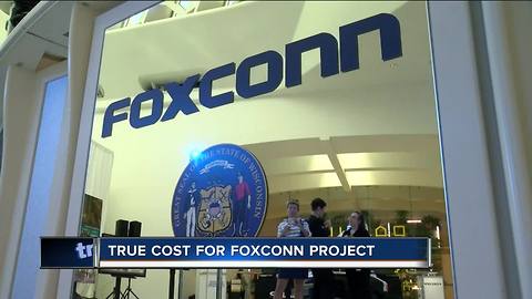 Costs for Foxconn project are higher than expected