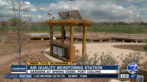 Bench in Ft Collins is actually an Air Quality Monitoring Station