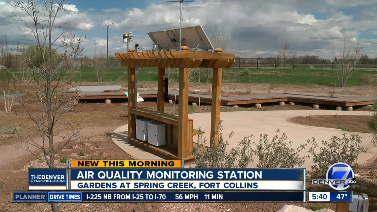 Bench in Ft Collins is actually an Air Quality Monitoring Station