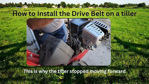 How Not to Install drive belts on a Tiller - Earthquake Victory Tiller