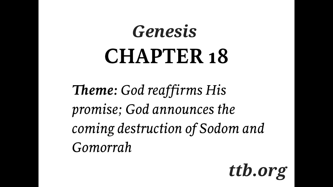 Genesis Chapter 18 (Bible Study)