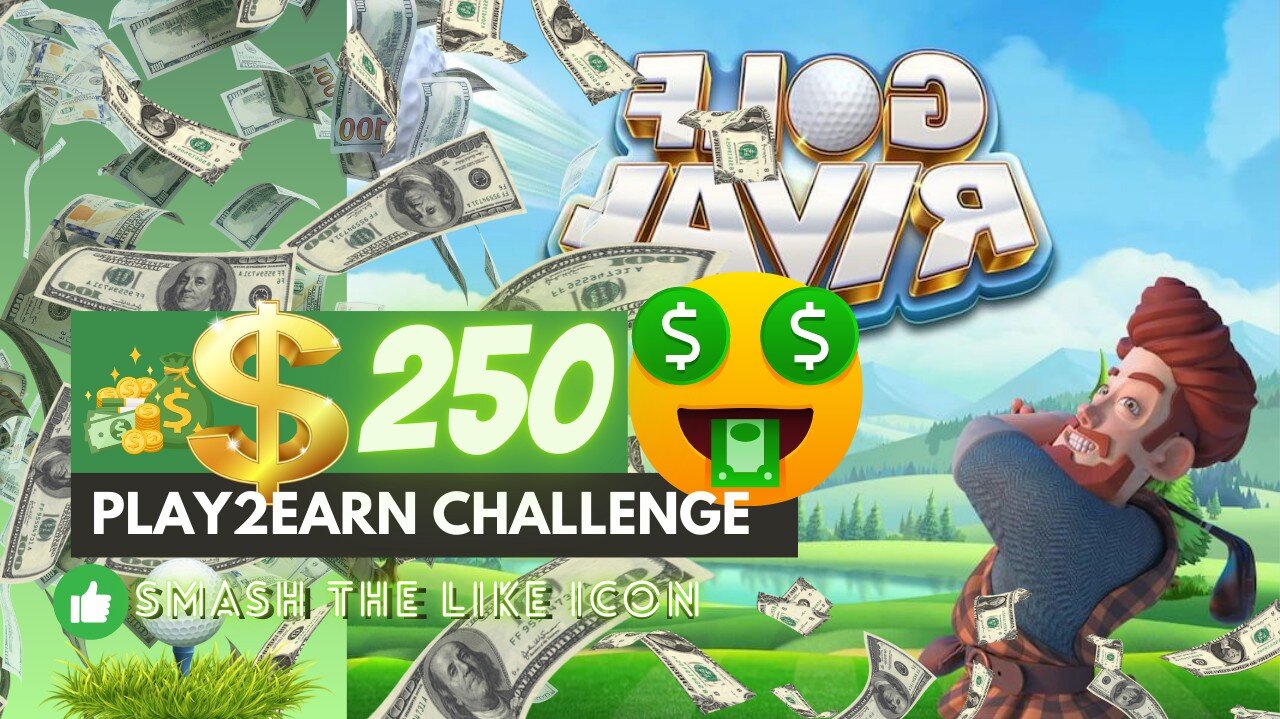 Golf Rival $250 play2earn Challenge Stream #2 | Journey To LvL 9