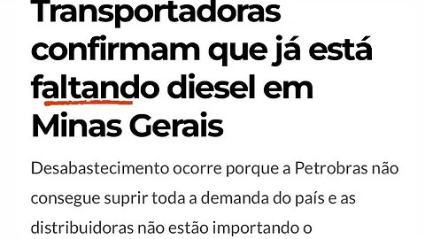 Vai faltar Diesel aqui no Brasil?