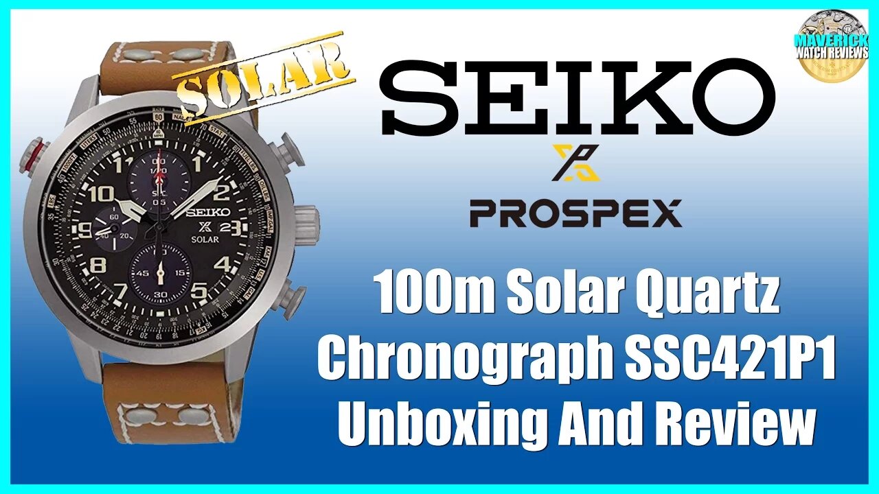 Great Looking! | Seiko Prospex Aviator 100m Solar Quartz Chronograph SSC421P1 Unbox & Review