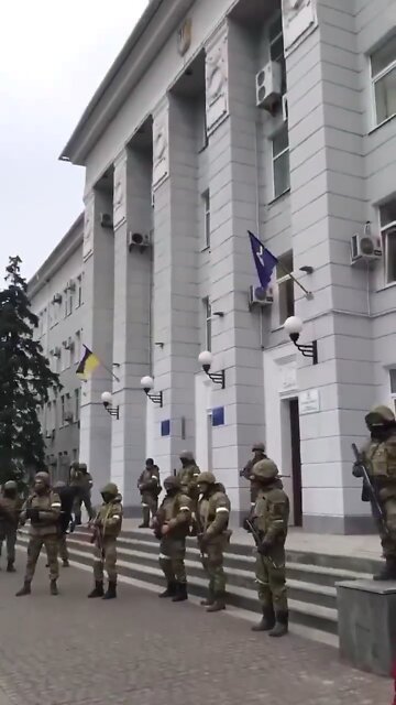 Happening Now in Berdyansk the latest town to be occupied by the Russian invaders.