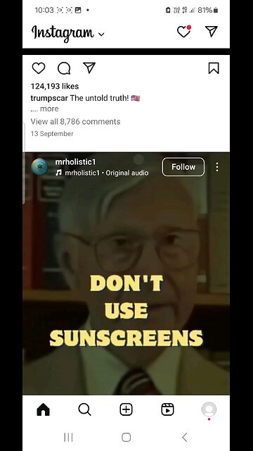 Don't use sun screens