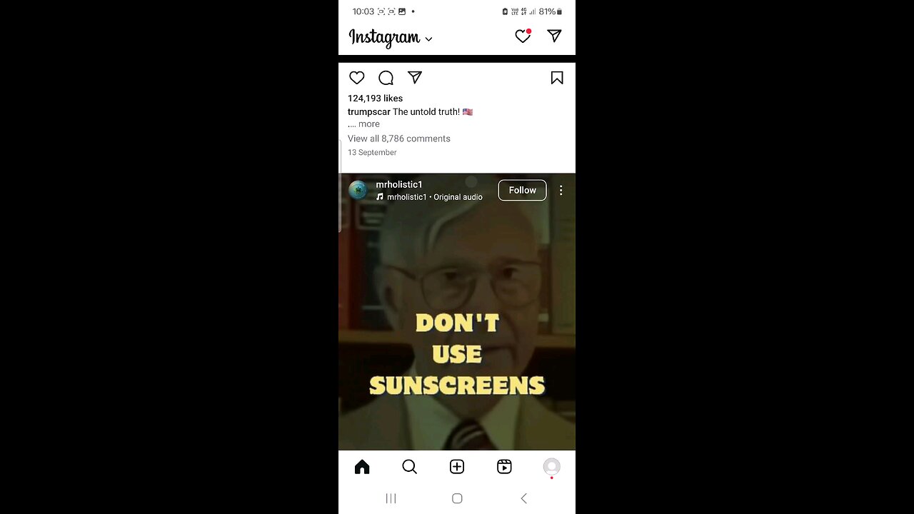 Don't use sun screens