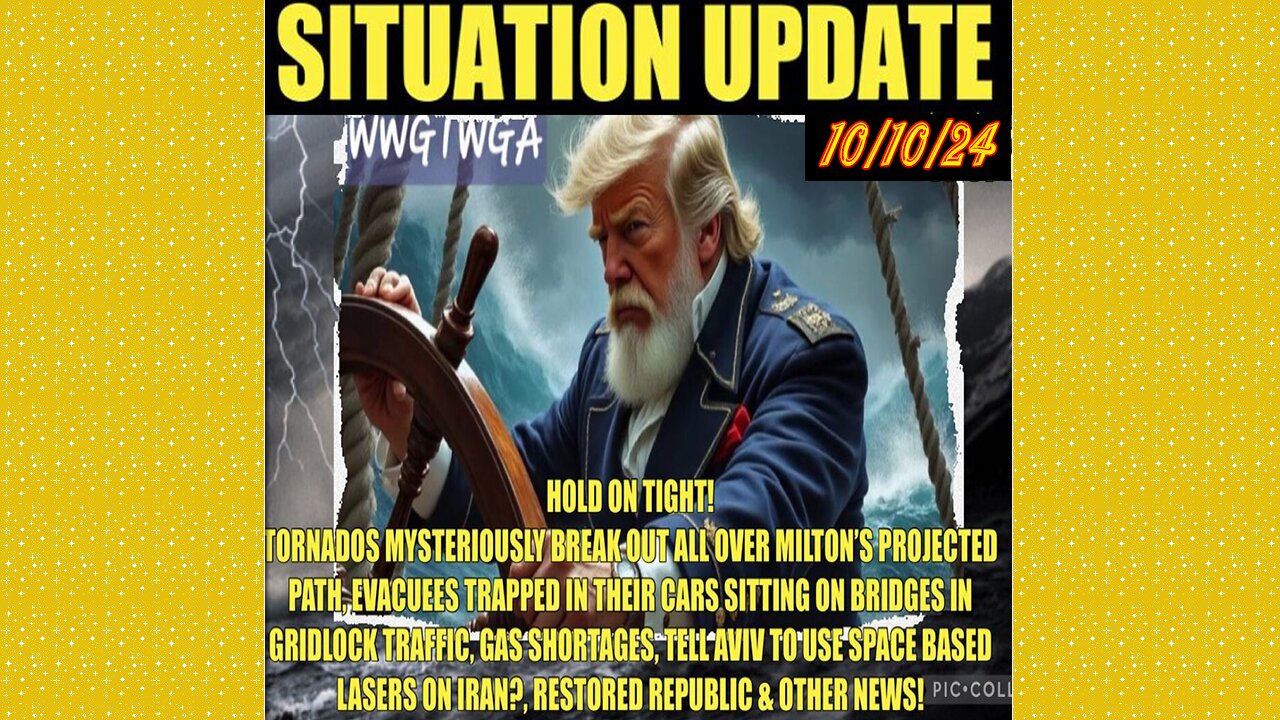 SITUATION UPDATE 10/10/24 - No way out,Tornado Outbreak Premilton,Fema Obstructs Again,Laser Weapons