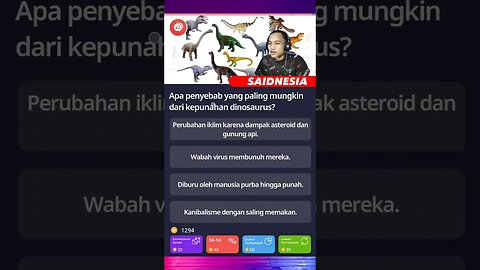 Penyebab punahnya dinosaurus 🦕🦖 | Quizzland level 8 #part5