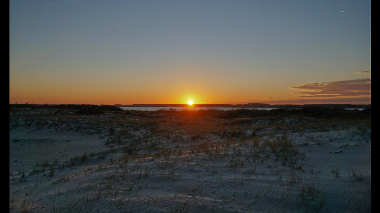 Paramahansa Yogananda talks while I walk on Assateague National Seashore with Sunset