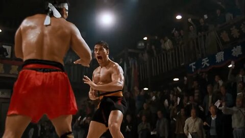 Jean-Claude Van Damme beautiful signature kick in Blood Sport