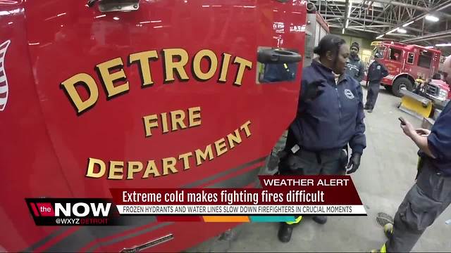 Extreme cold makes fighting fires difficult