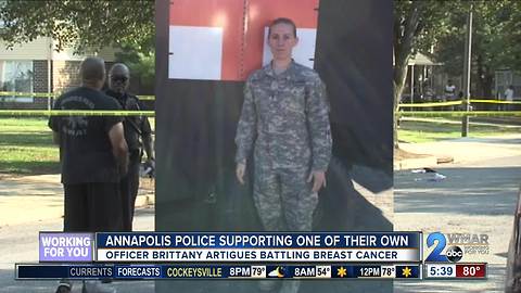 Annapolis police supporting one of their own battling breast cancer