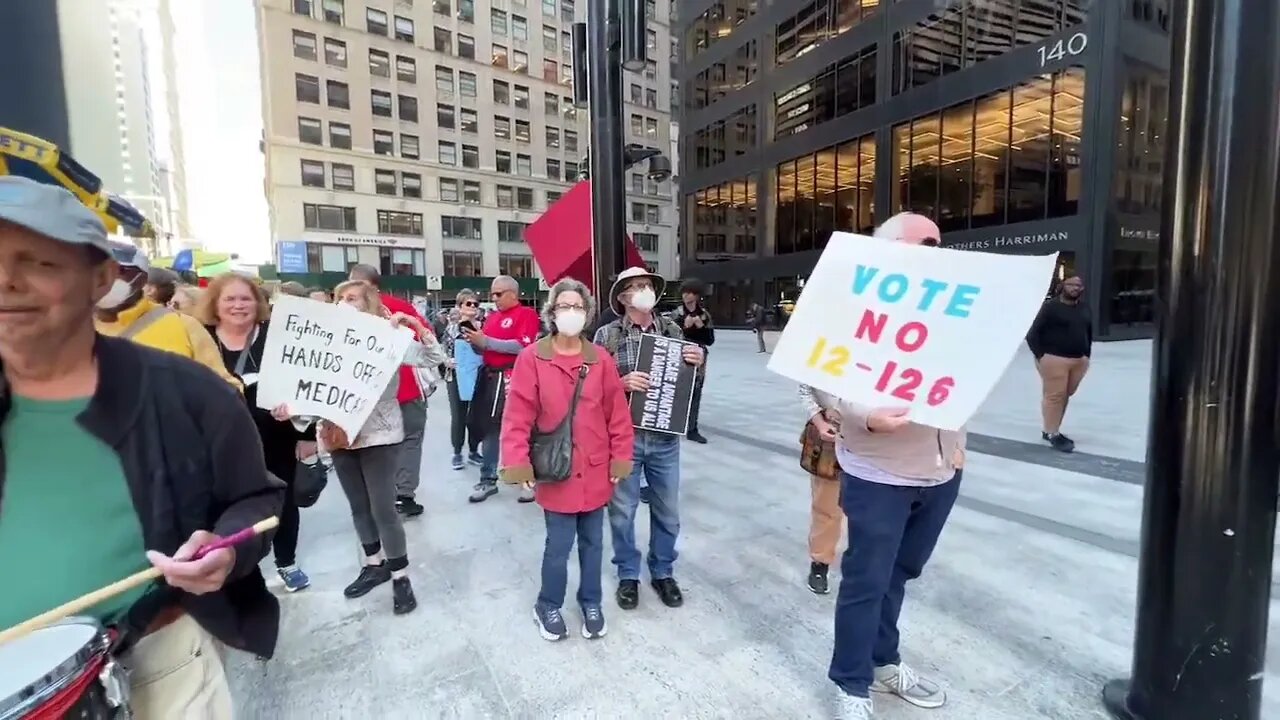 NYC Retired Workers March from City Hall to UFT HQ to Call for Protection of Health Care Benefits