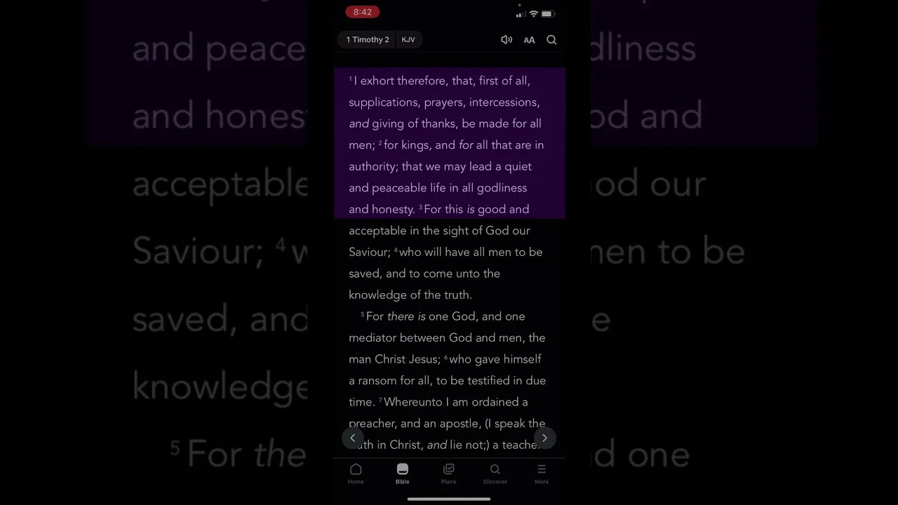 Morning Prayer 84: 1 Timothy 2:1-2