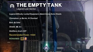 Destiny 2 Legend Lost Sector: The Empty Tank on the Tangled Shore 10-10-21