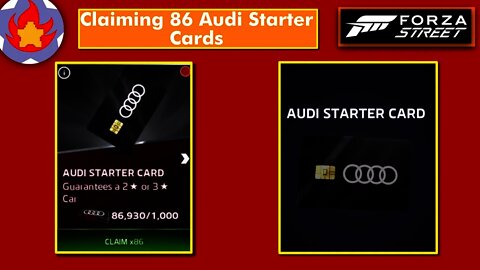 Claiming 86 Audi Starter Cards | Forza Street