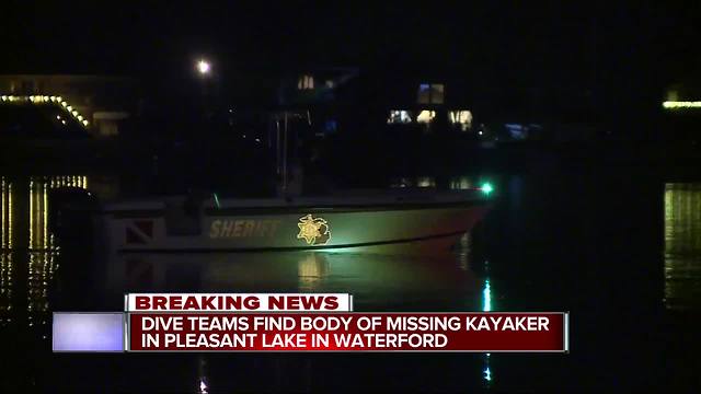 Dive teams find body of missing kayaker in Pleasant Lake