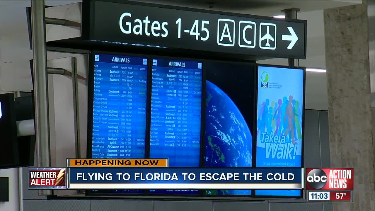 Passengers book flight to Florida to avoid sub-zero temperatures