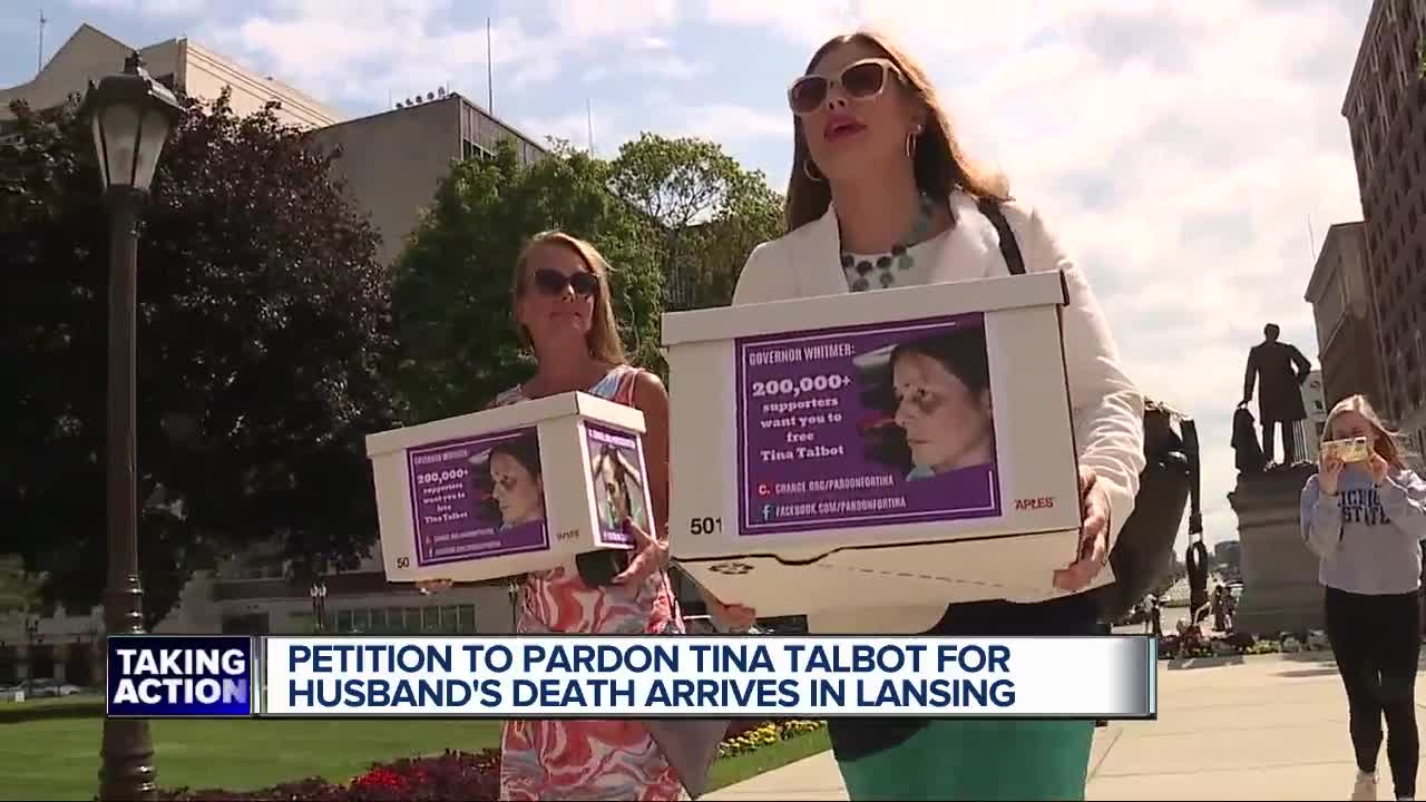 Petition to pardon Tina Talbot for husband's death arrives inLansing