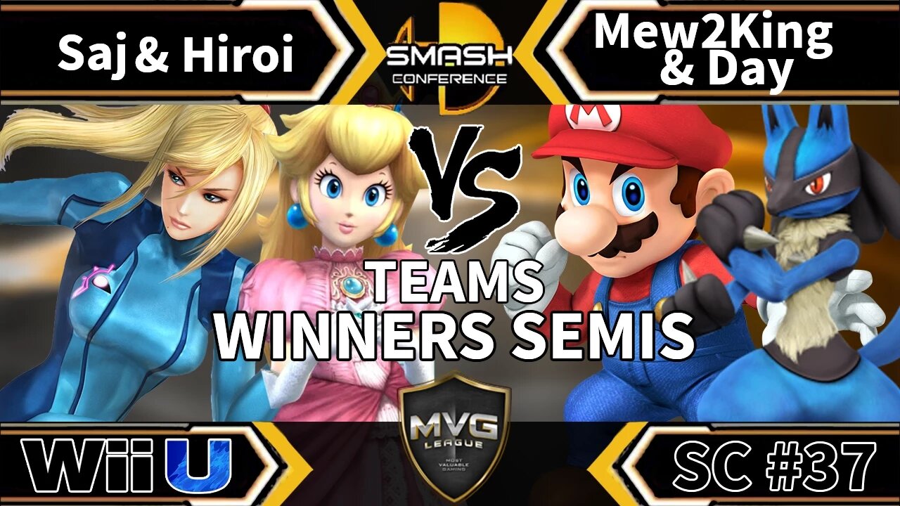 Saj & Hiroi vs. COG MVG| Mew2King & ONI|Day - Teams SSB4 Winners Semis - Smash Conference 37
