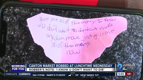 Canton Market robbed midday Wednesday