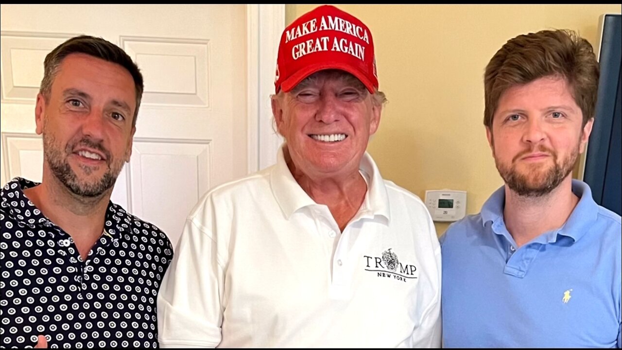 President Trump at Bedminster golf course this morning.