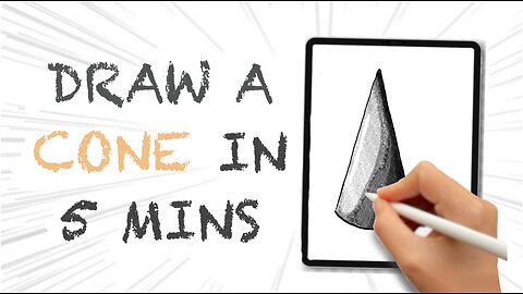 How to draw and shade a cone in 5 minutes...learn with @QuickDrawHabit