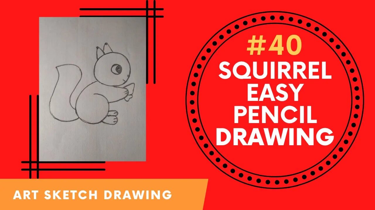 How to Draw Squirrel with Numbers ll Squirrel Pencil Drawing Easy with Numbers 0 and 6