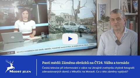 Pasti médií: Záměna obrázků v České televizi. Válka a tornádo