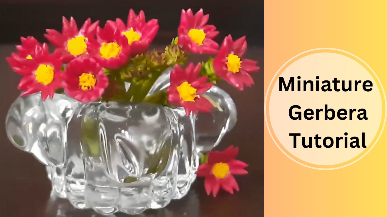 How To Make Gerbera Flower With Flower Clay | Flower Tutorial