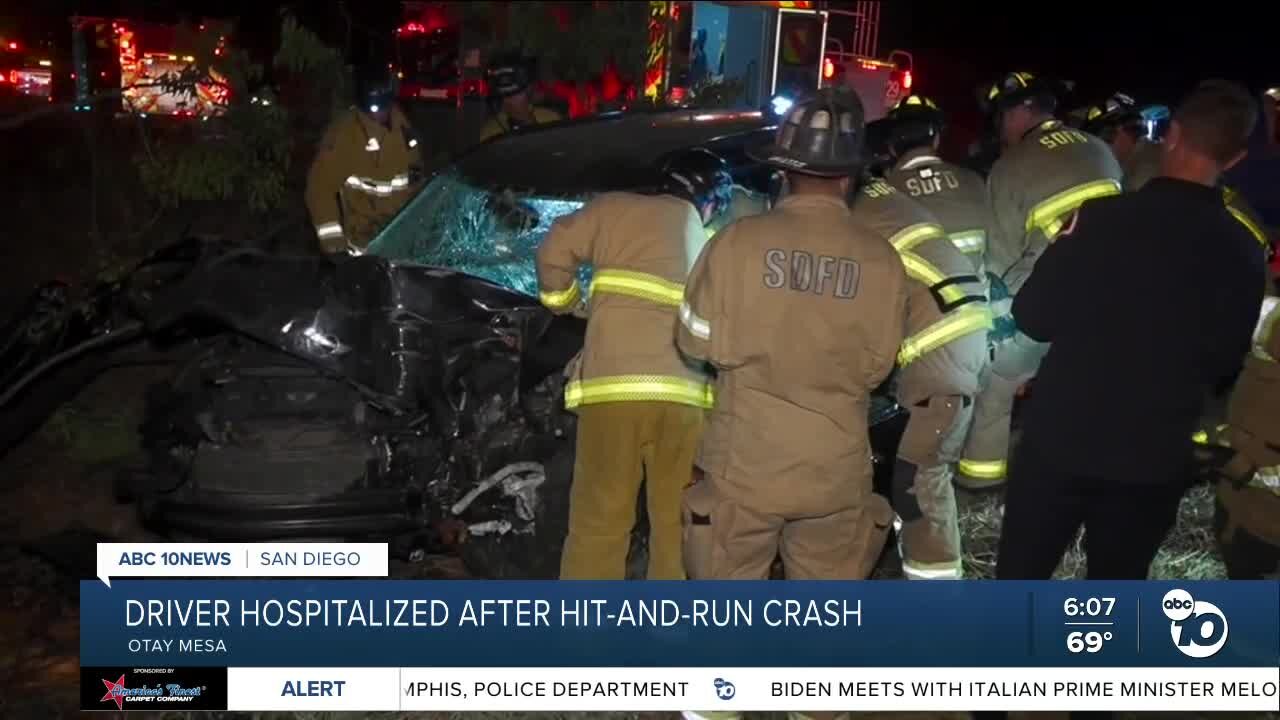Driver taken to hospital after Otay Mesa hit-and-run