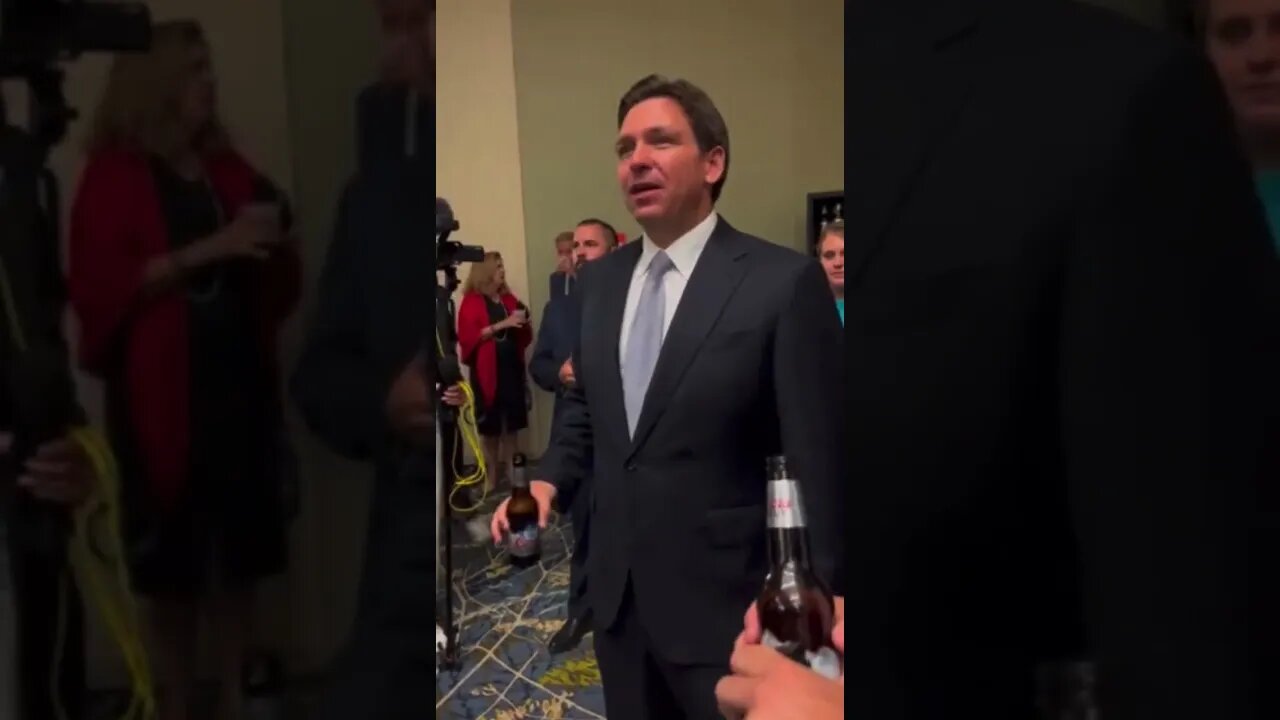 Ron DeSantis ends his war on woke by enjoying an ice cold LGBTQ+ friendly Coors🌈 #shorts
