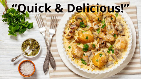 "Quick & Delicious Chicken Thighs with Mushrooms and Thyme: A Fall-in-Love Dinner!"