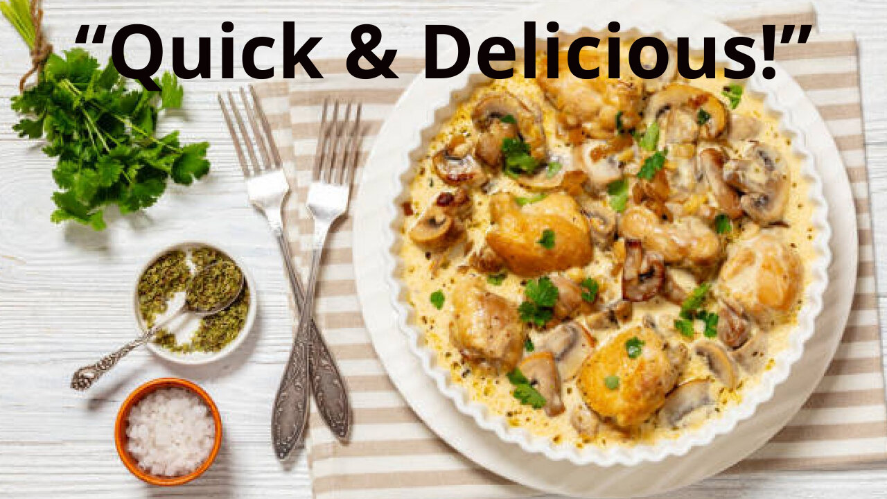 "Quick & Delicious Chicken Thighs with Mushrooms and Thyme: A Fall-in-Love Dinner!"