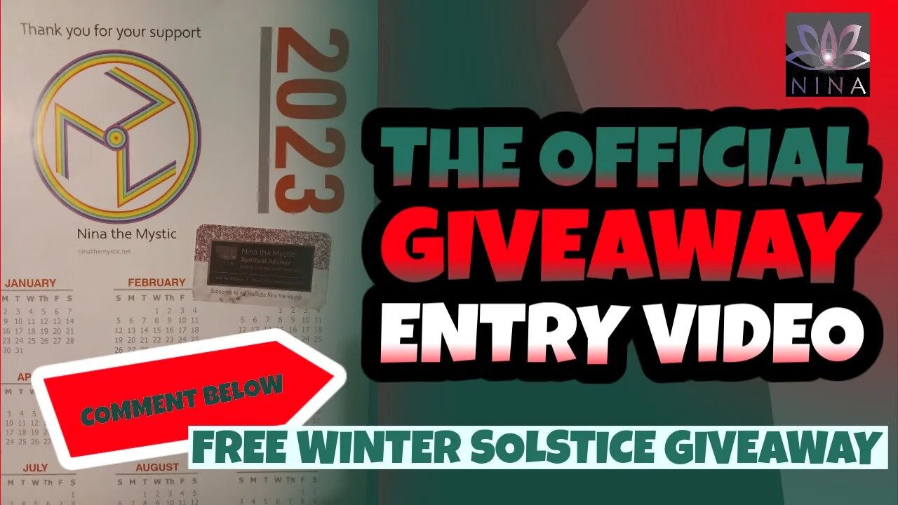 Free Winter Solstice Giveaway - WIN a 60 min Session + Antahkarana Poster Calendar - Like & Share