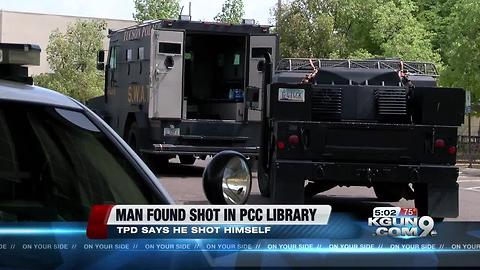 Man found shot in PCC library