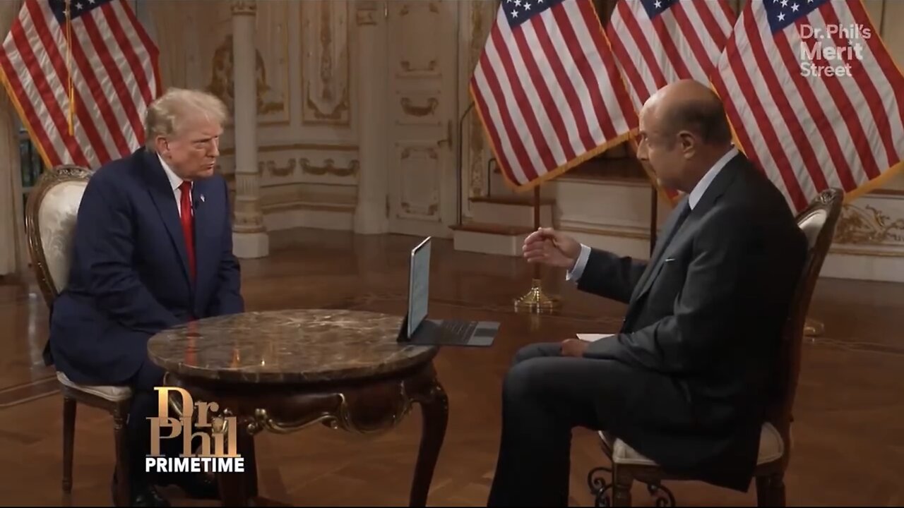 TRUMP❤️🇺🇸🥇🪽INTERVIEW🤍🇺🇸🪽🎙️WITH DR. PHIL💙🇺🇸🪽🏅🎥🏰⭐️