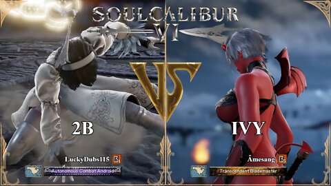 2B (LuckyDubs115) VS Ivy (Amesang) (SoulCalibur VI — Xbox Series X Ranked)