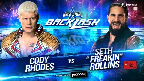 Seth Rollins vs Cody Rhodes WrestleMania Backlash 2022 Highlights