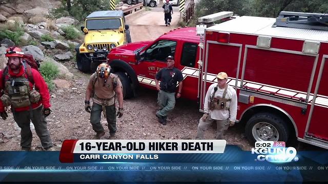 CCSO: Carr Canyon fall fatal for teen