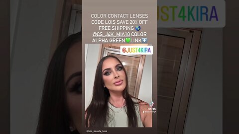 Love 💚Color Contact Lenses Just4kira code Lois save #contactlenses #love 20%#2023 #eye