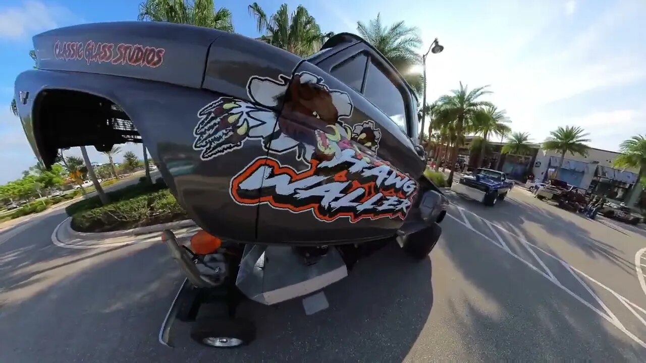 1966 Chevy C-10 TWD Pulling Truck - Promenade at Sunset Walk - Kissimmee,Florida #chevy #insta360