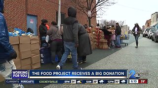 Nearly 40,000 pounds of food donated to the Food Project in Baltimore