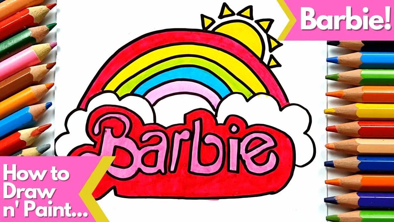 How to Draw and Paint the Barbie Logo