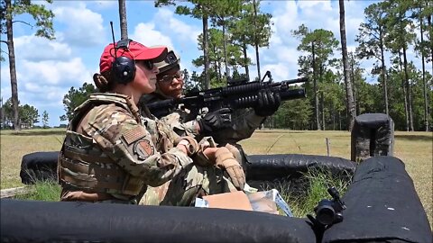 Security Forces Airmen Conduct Heavy Weapons Training