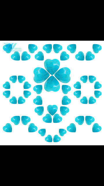 Natural turquoise Heart Shape Loose Gemstone Beads loose beads for jewelry making05